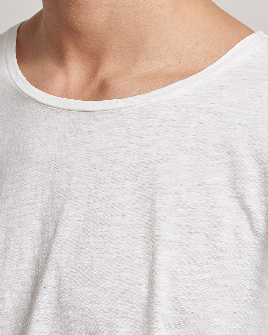 Herren | T-Shirts | Nudie Jeans | Roger Slub Crew Neck Tee Off White