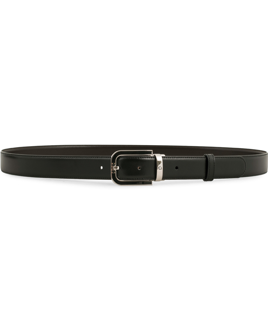 Herren | Montblanc Reversible Horseshoe Buckle 30mm Belt Black | Montblanc | Reversible Horseshoe Buckle 30mm Belt Black