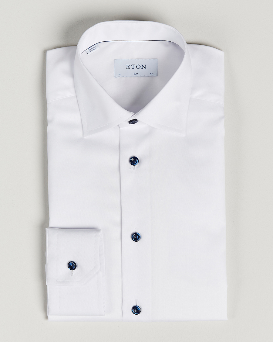 Herren | Hemden | Eton | Slim Fit Signature Twill Shirt White