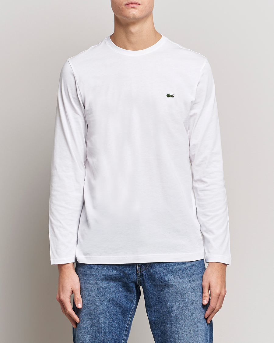Herren |  | Lacoste | Long Sleeve Crew Neck T-Shirt White