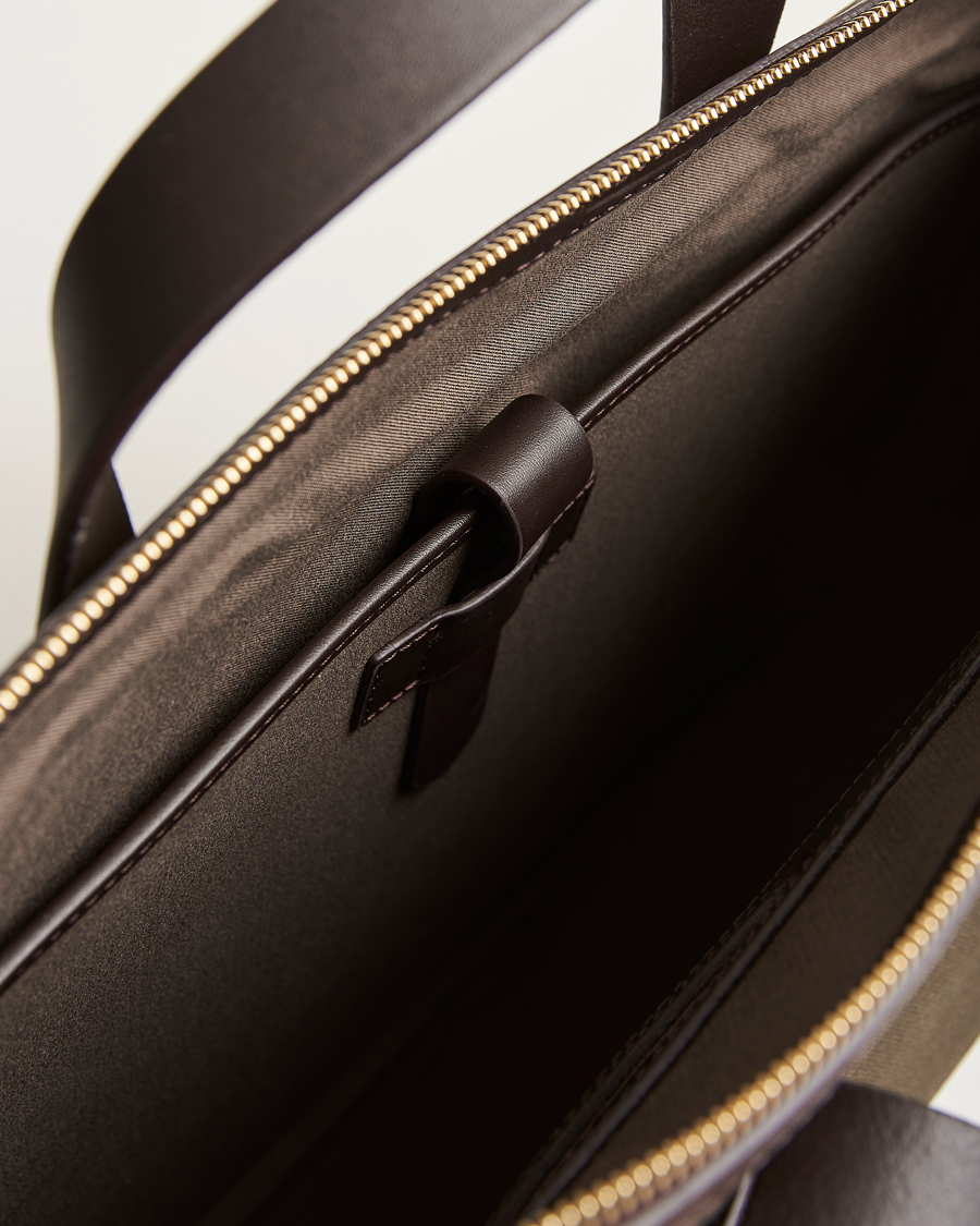 Herren | Mismo M/S Canvas Briefcase Army/Dark Brown | Mismo | M/S Canvas Briefcase Army/Dark Brown