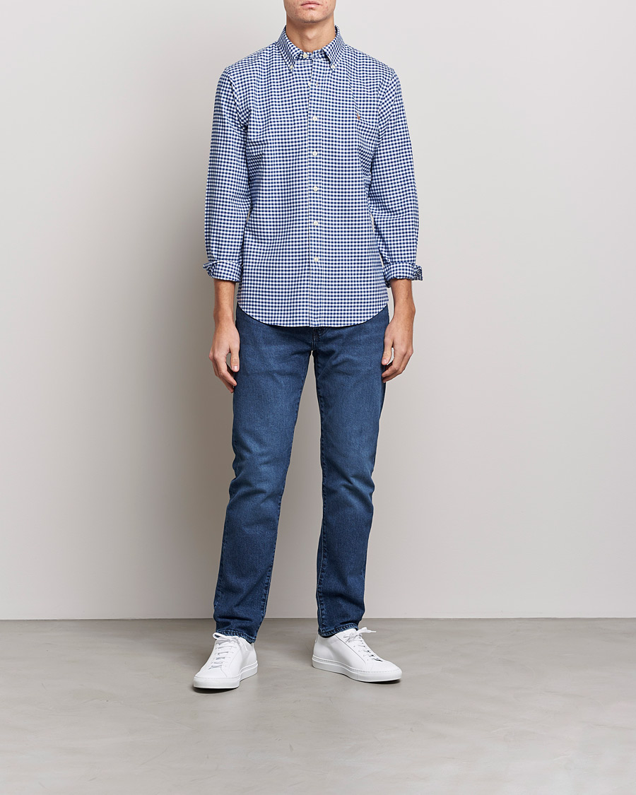 Herren | Hemden | Polo Ralph Lauren | Custom Fit Oxford Gingham Shirt Blue/White