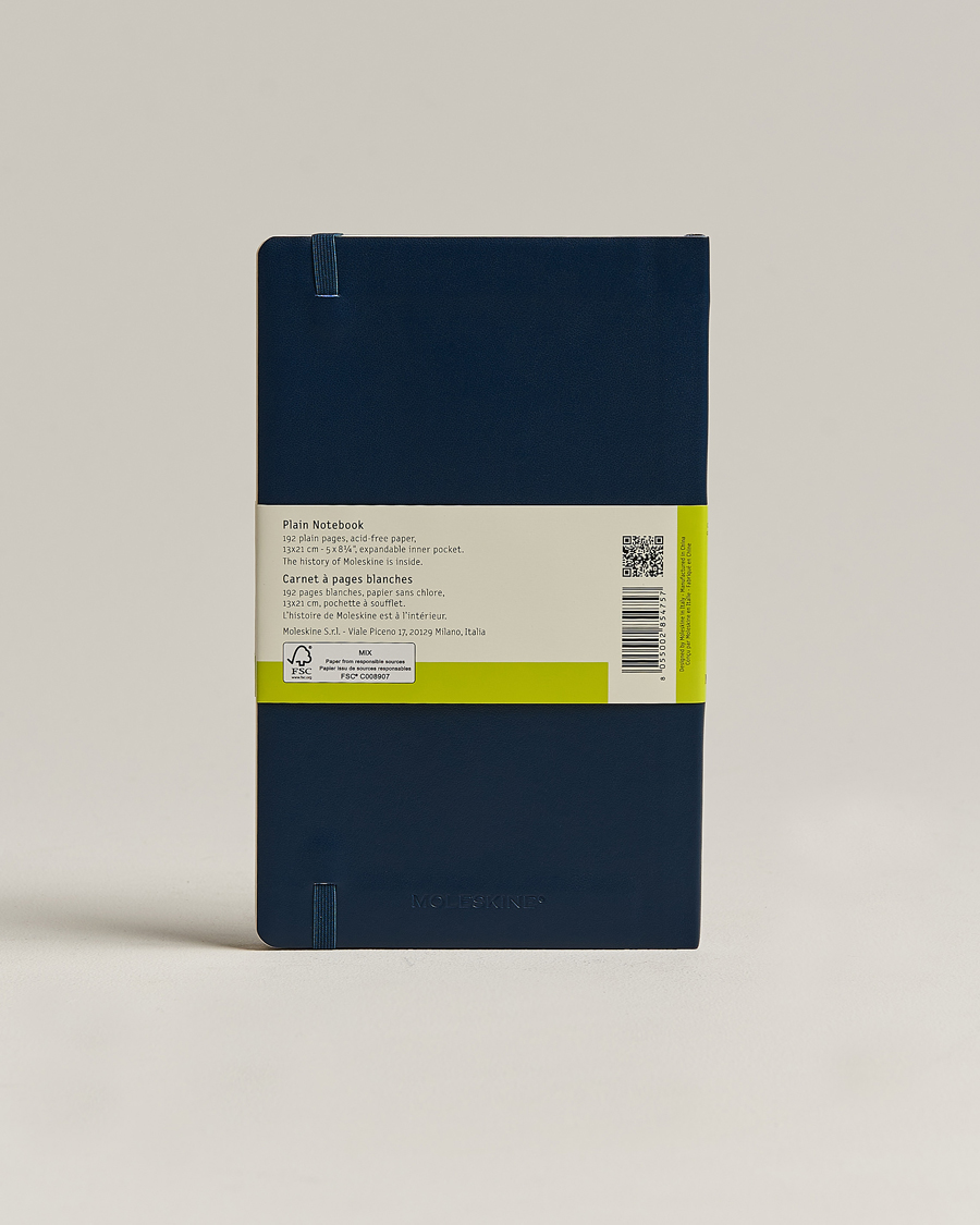 Herren |  | Moleskine | Plain Soft Notebook Large Sapphire Blue