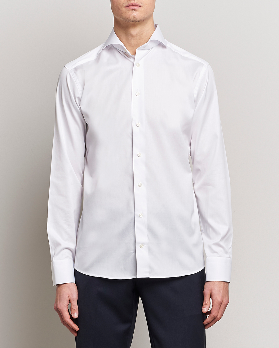 Herren | Businesshemden | Eton | Slim Fit Twill Cut Away Shirt White
