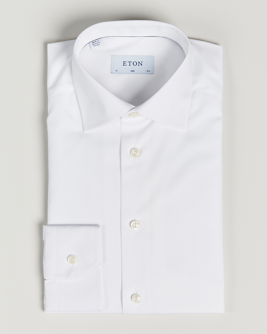 Herren | Hemden | Eton | Slim Fit Poplin Shirt White