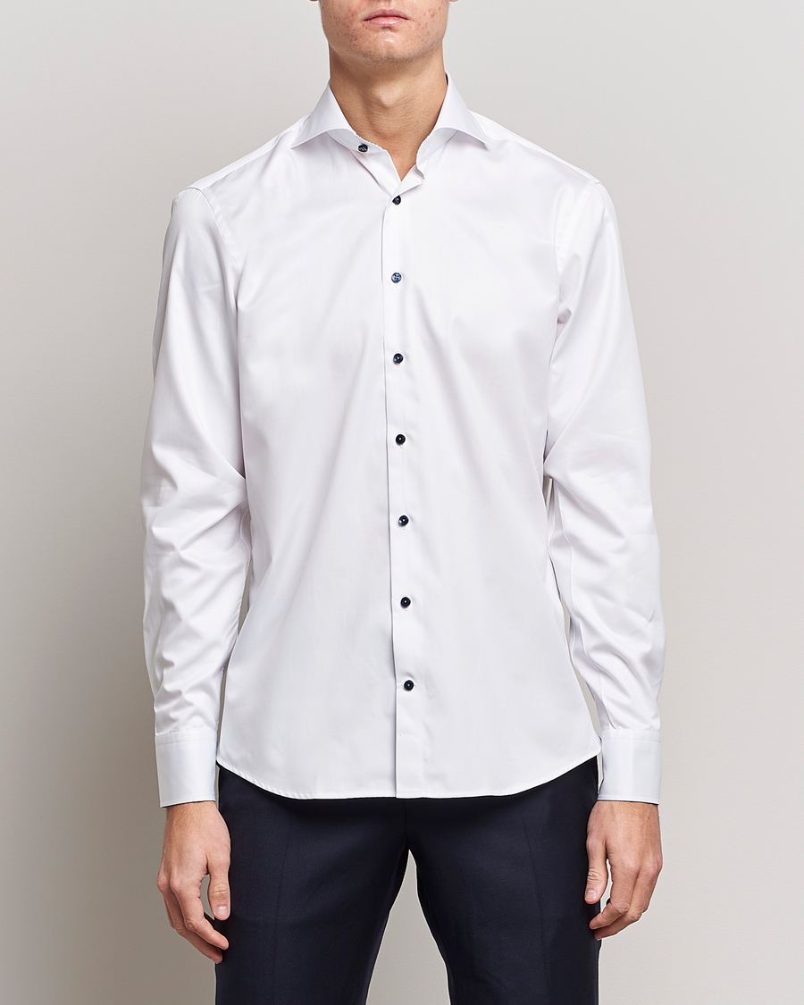 Herren |  | Stenströms | Fitted Body Contrast Shirt White