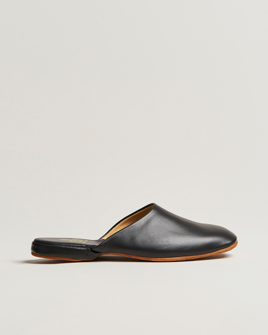 Herren | Sandalen & Pantoletten | Crockett & Jones | Mule Calf Home Slipper Black
