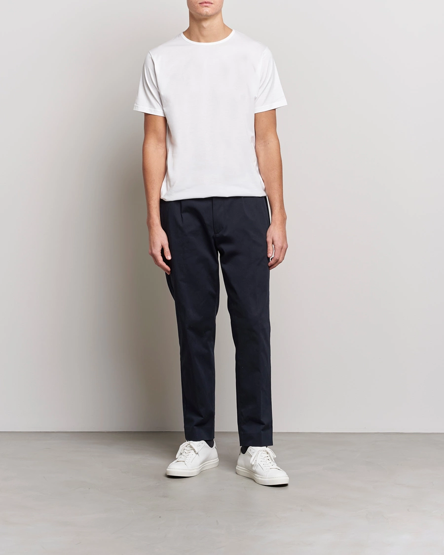 Herren | T-Shirts | Sunspel | Superfine Cotton Crew Neck T-Shirt White