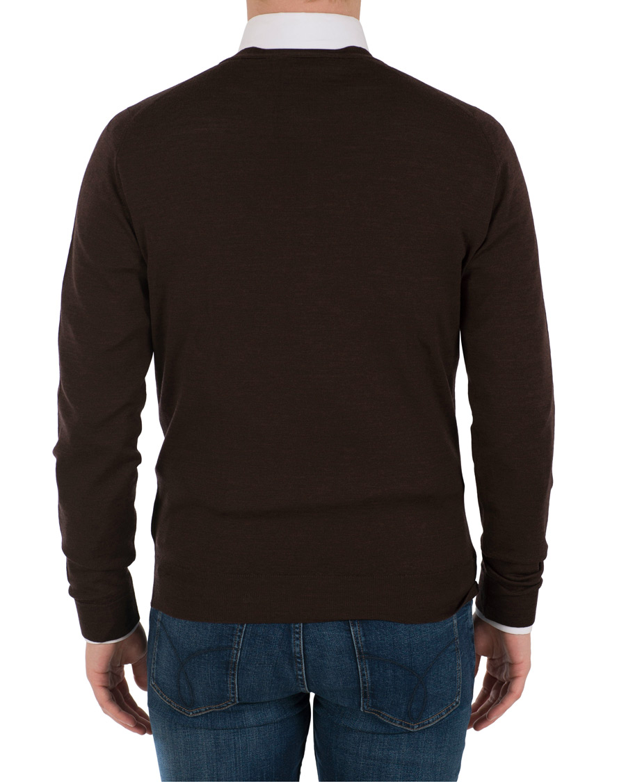 Herren | Pullover | John Smedley | Petworth Merino Cardigan Chestnut