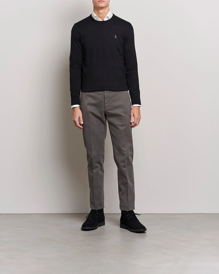 Herren | Pullover | Polo Ralph Lauren | Pima Cotton Crew Neck Pullover Polo Black