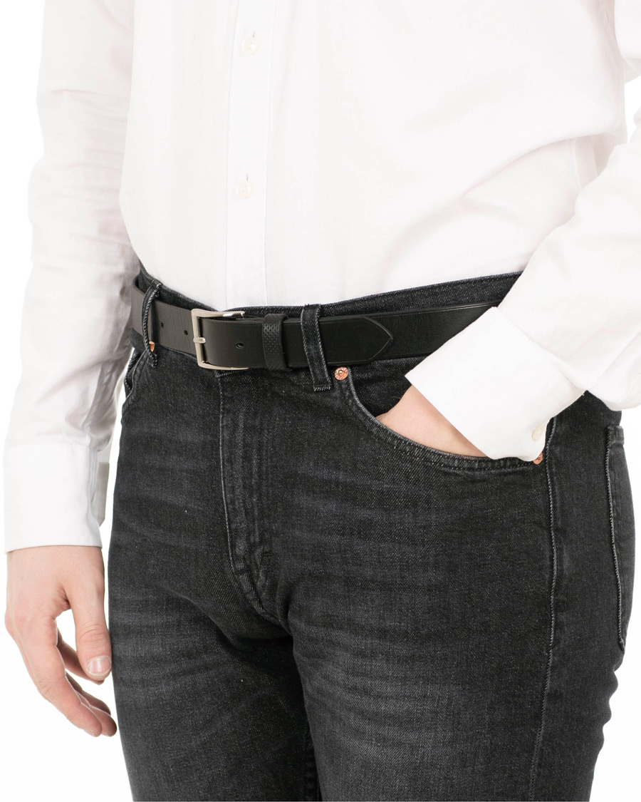Herren | Tärnsjö Garveri Leather Belt 3cm Black | Tärnsjö Garveri | Leather Belt 3cm Black