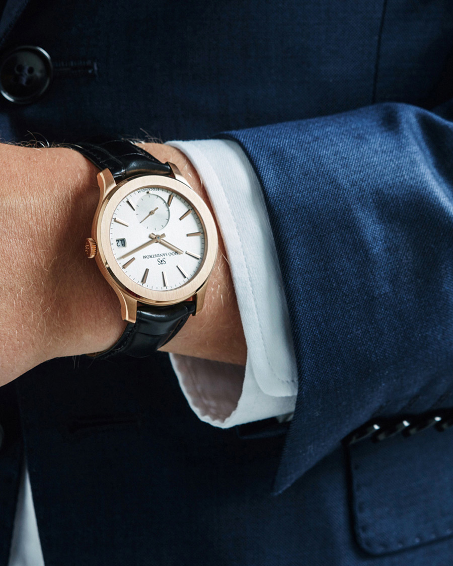 Herren | Sjöö Sandström Royal Capital AU-1740-1 Limited Edition Black Alligator | Sjöö Sandström | Royal Capital AU-1740-1 Limited Edition Black Alligator