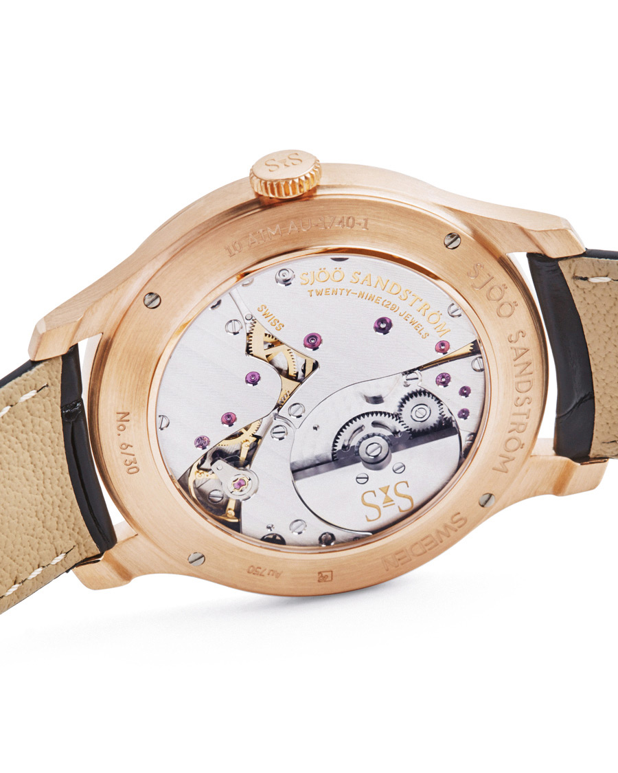 Herren | Sjöö Sandström Royal Capital AU-1740-1 Limited Edition Black Alligator | Sjöö Sandström | Royal Capital AU-1740-1 Limited Edition Black Alligator