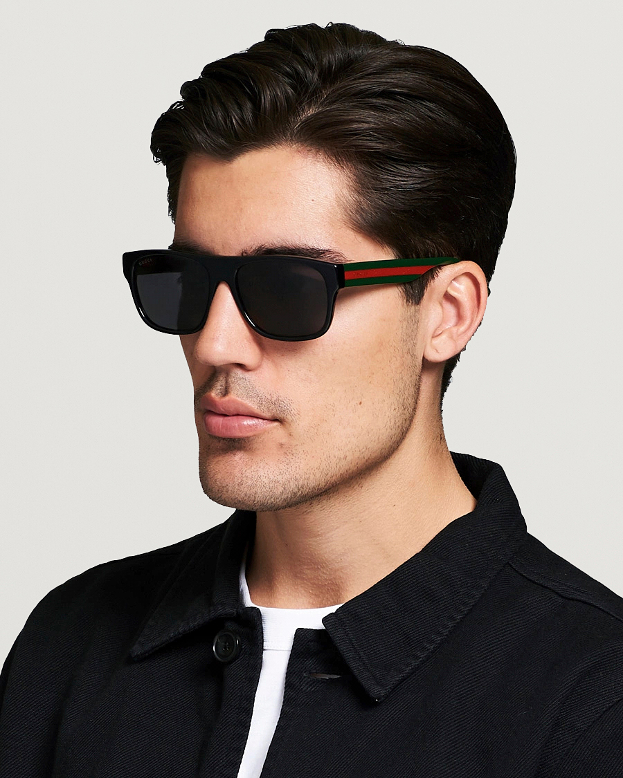 Herren | Gebogene Sonnenbrillen | Gucci | GG0341S Sunglasses Black