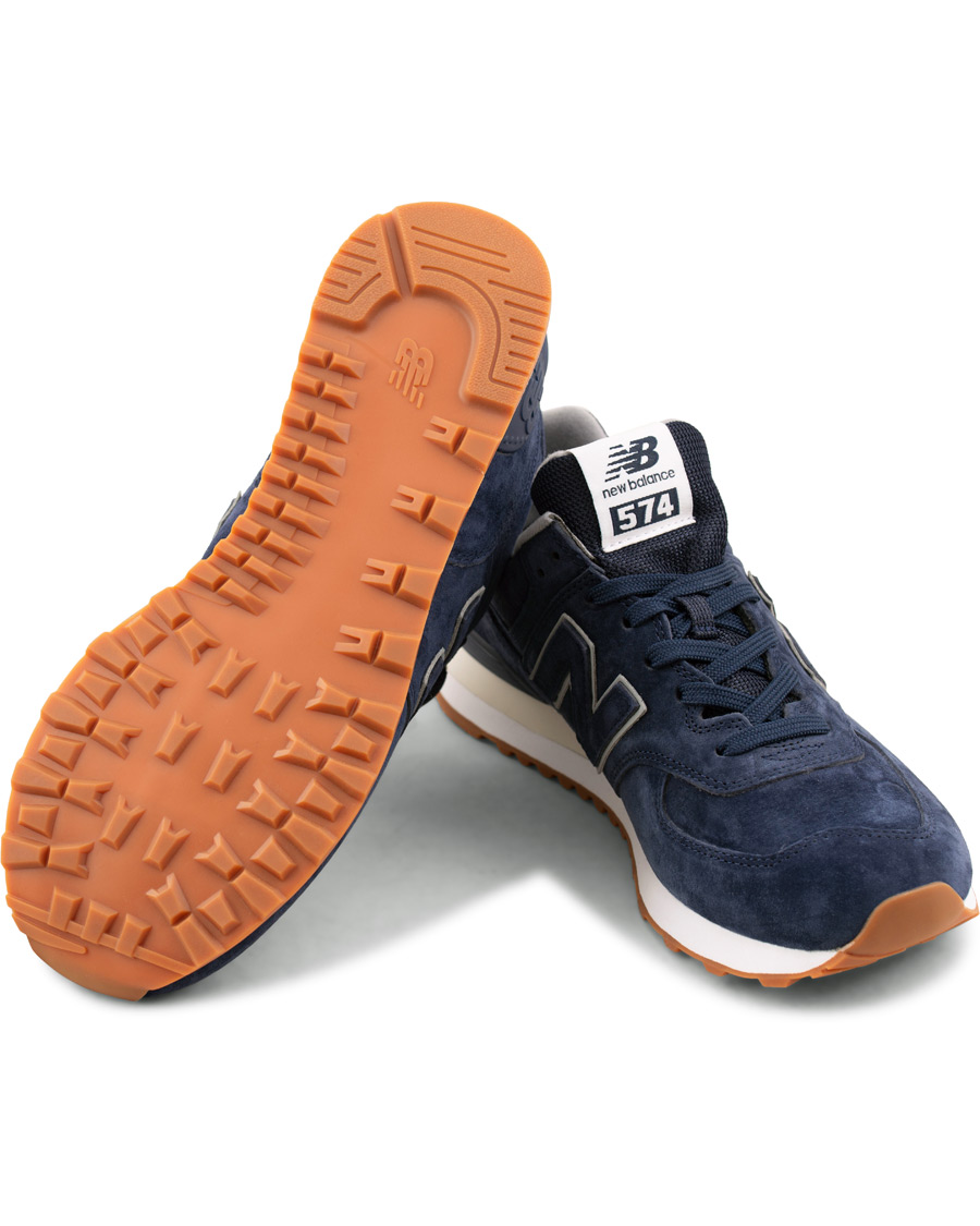 Herren | New Balance 574 Running Sneaker Navy Suede | New Balance | 574 Running Sneaker Navy Suede