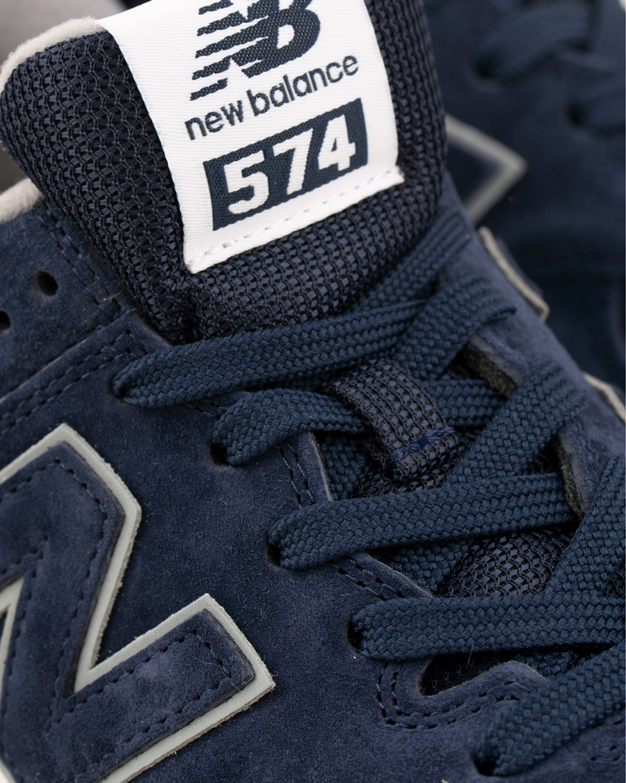 Herren | New Balance 574 Running Sneaker Navy Suede | New Balance | 574 Running Sneaker Navy Suede