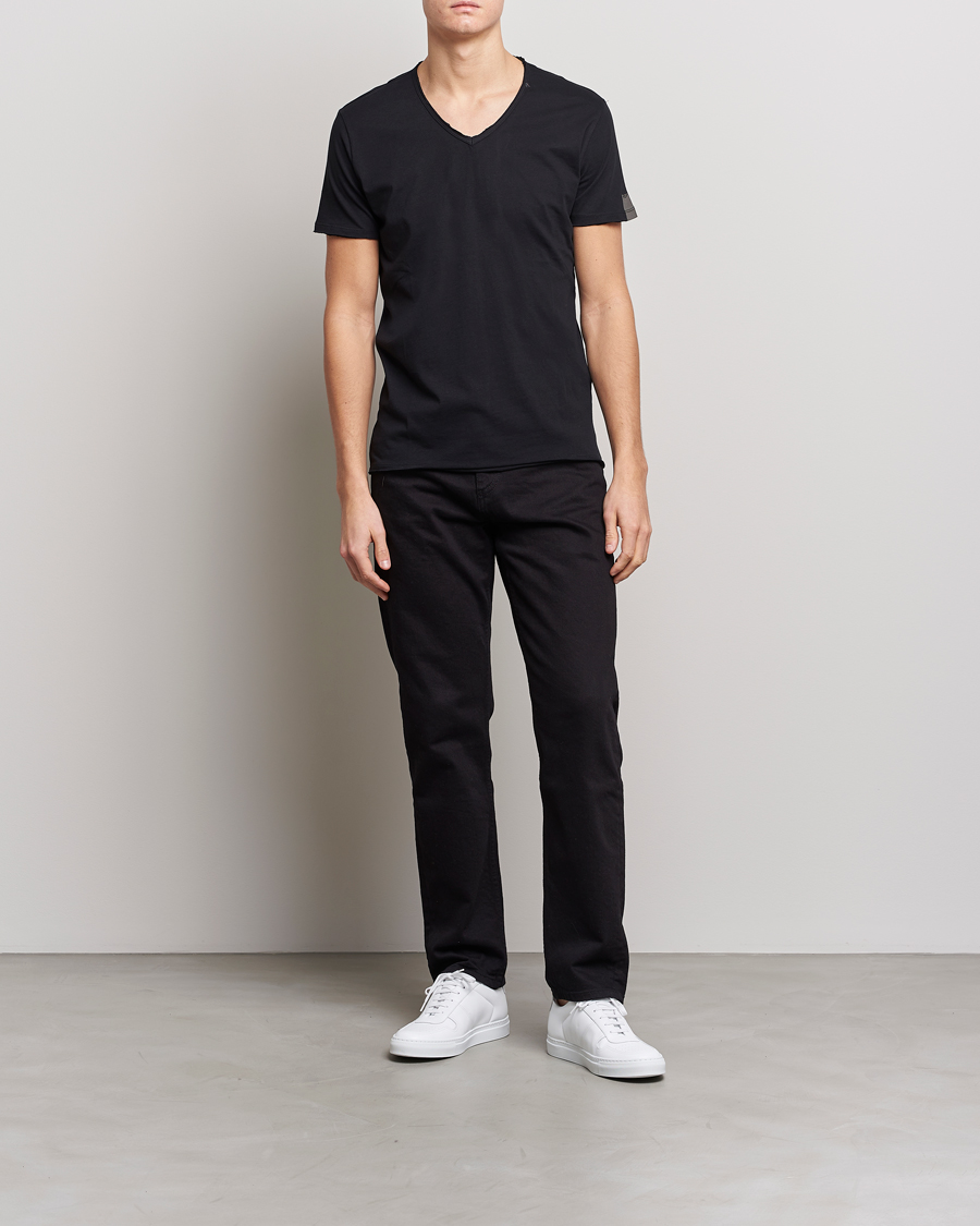 Herren | T-Shirts | Replay | V-Neck Tee Black