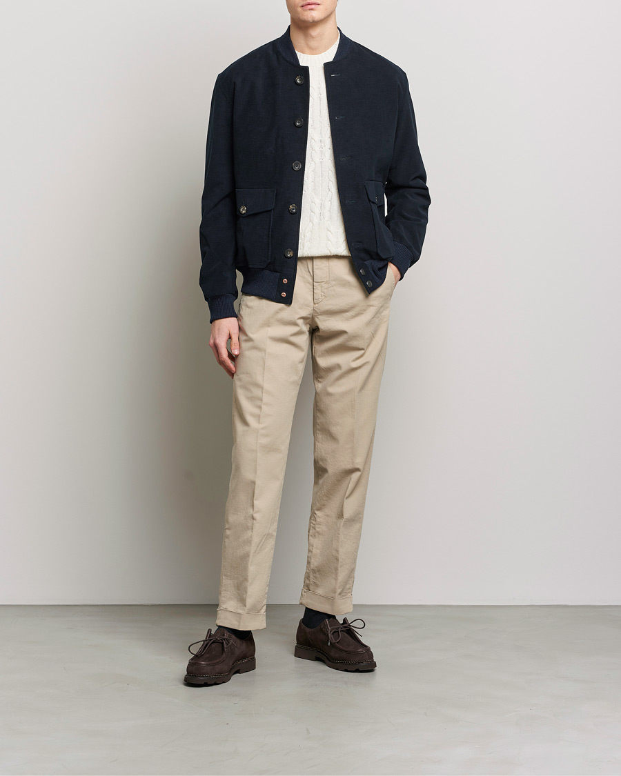 Herren | Jacken | Private White V.C. | Moleskin Bomber Jacket Midnight