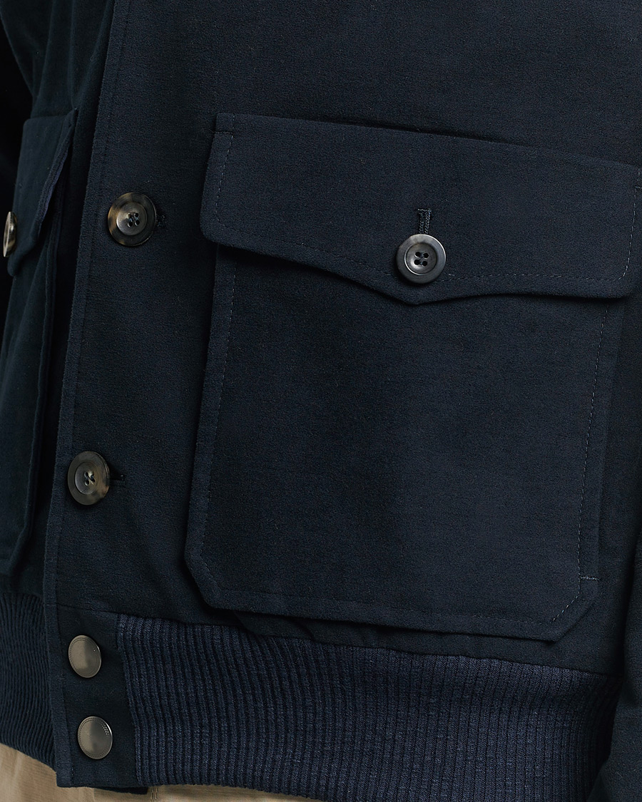 Herren | Jacken | Private White V.C. | Moleskin Bomber Jacket Midnight