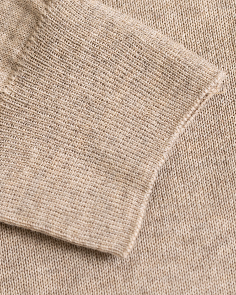 Herren | Pullover | Oscar Jacobson | Cole Extra Fine Merino Rollneck Beige