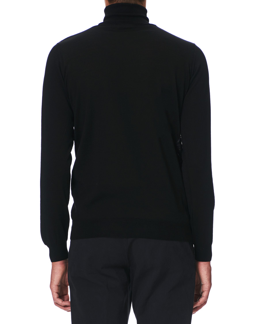 Herren | Pullover | Oscar Jacobson | Cole Extra Fine Merino Rollneck Black