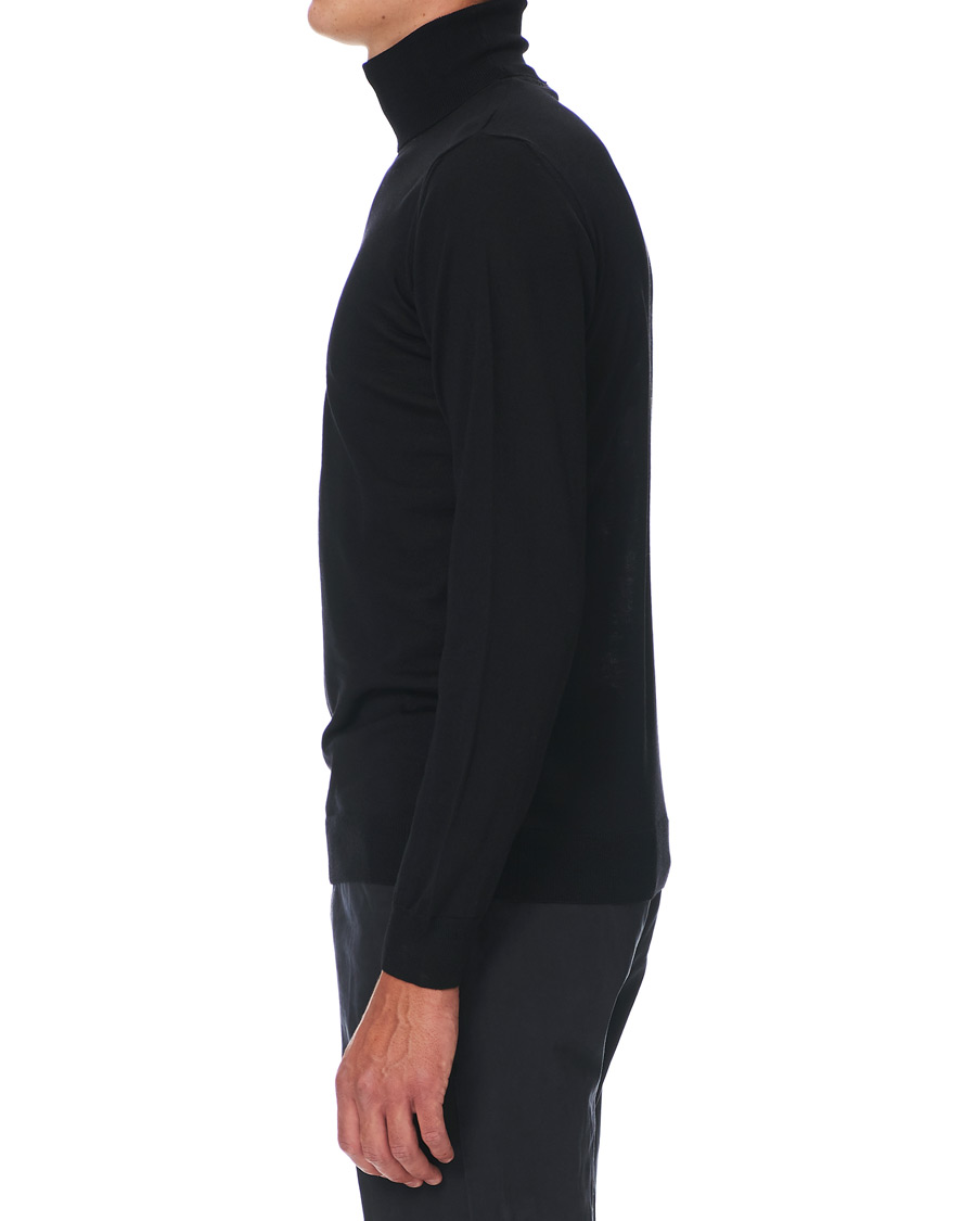 Herren | Pullover | Oscar Jacobson | Cole Extra Fine Merino Rollneck Black