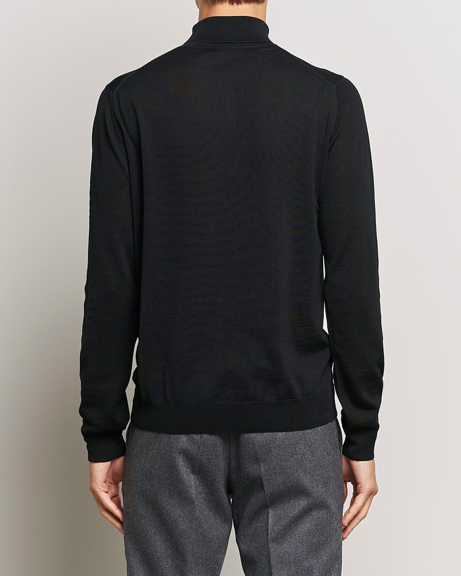 Herren | Pullover | Stenströms | Fine Merino Rollneck Black