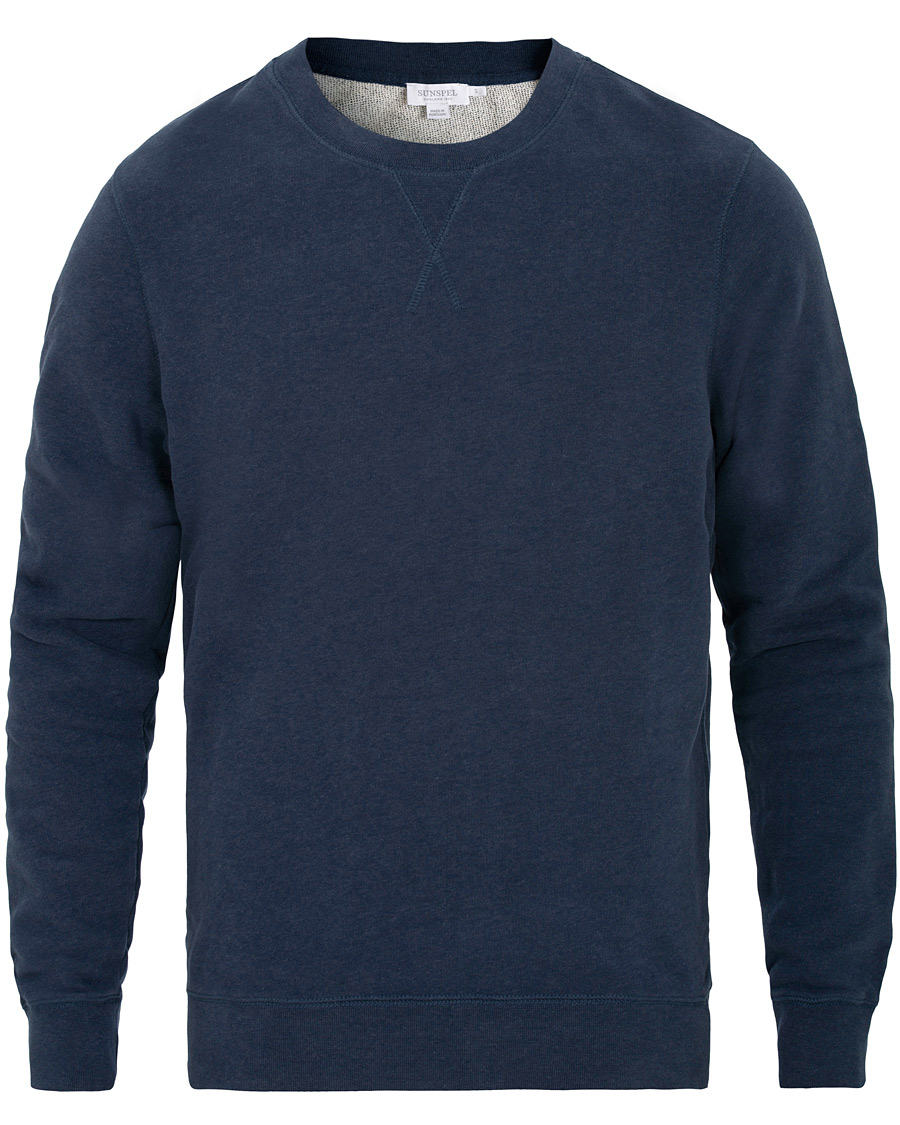 Herren | Pullover | Sunspel | Loopback Sweatshirt Navy Melange