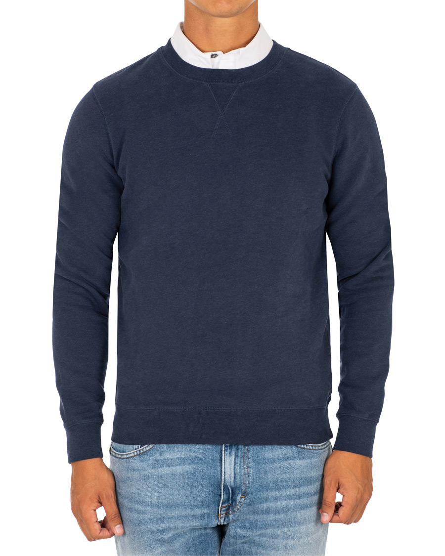 Herren | Pullover | Sunspel | Loopback Sweatshirt Navy Melange