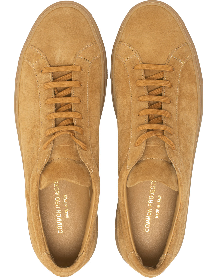Herren | Common Projects Original Achilles Leather Sneakers Beige Suede | Common Projects | Original Achilles Leather Sneakers Beige Suede