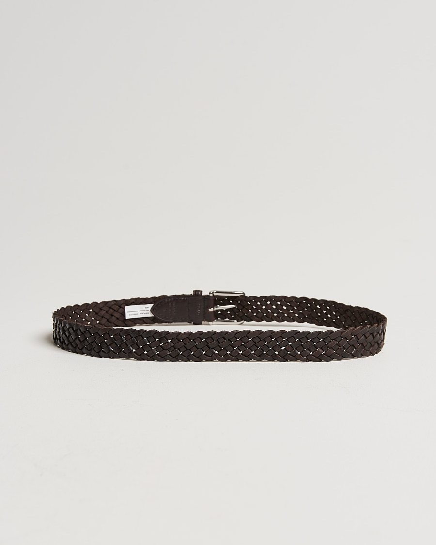 Herren | Polo Ralph Lauren Braided Leather Belt Dark Brown | Polo Ralph Lauren | Braided Leather Belt Dark Brown