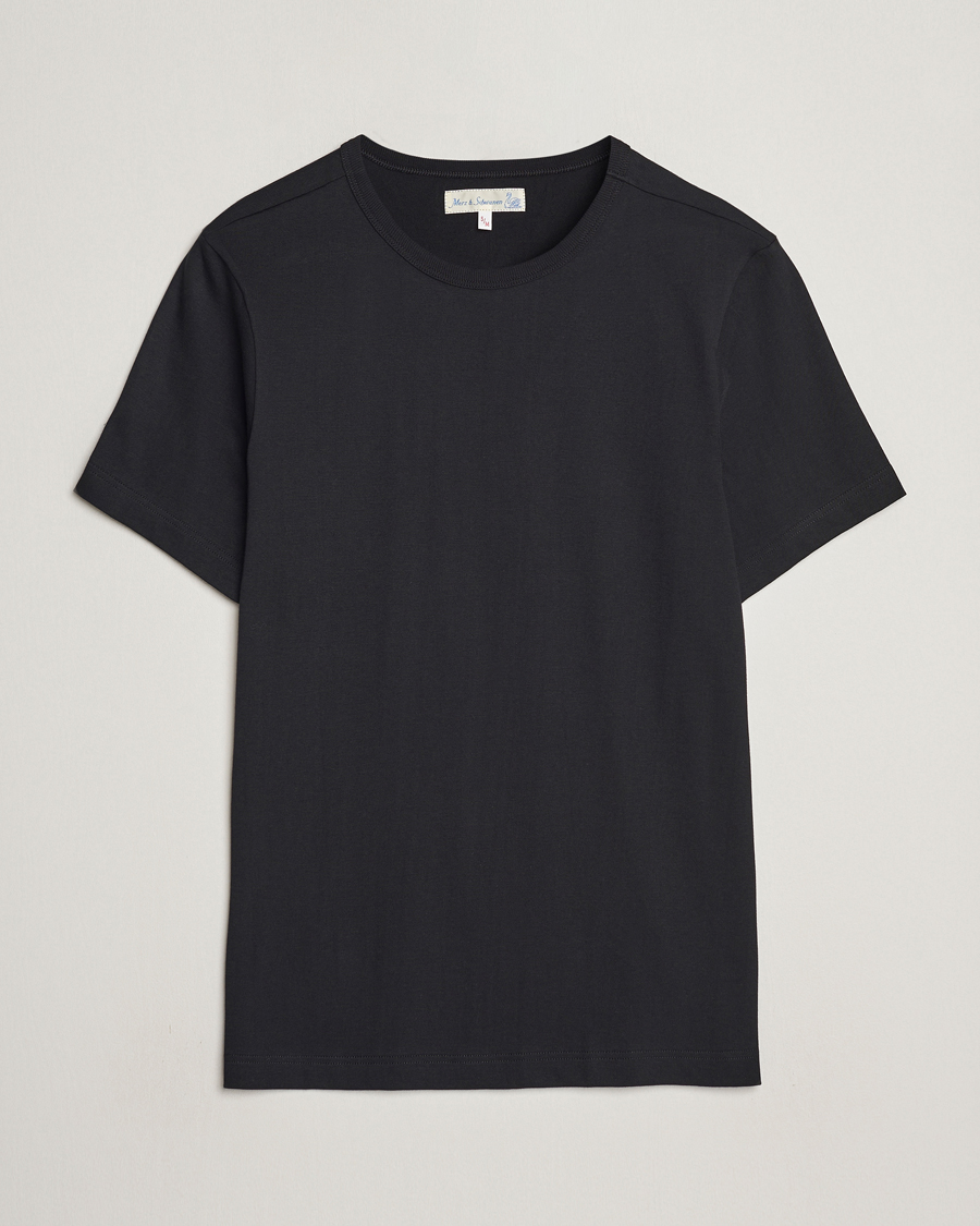 Herren | T-Shirts | Merz b. Schwanen | 1950s Classic Loopwheeled T-shirt Black