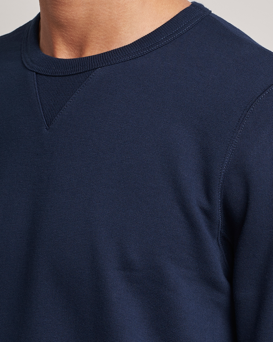 Herren | Pullover | Merz b. Schwanen | Organic Cotton Crew Neck Sweat Ink Blue