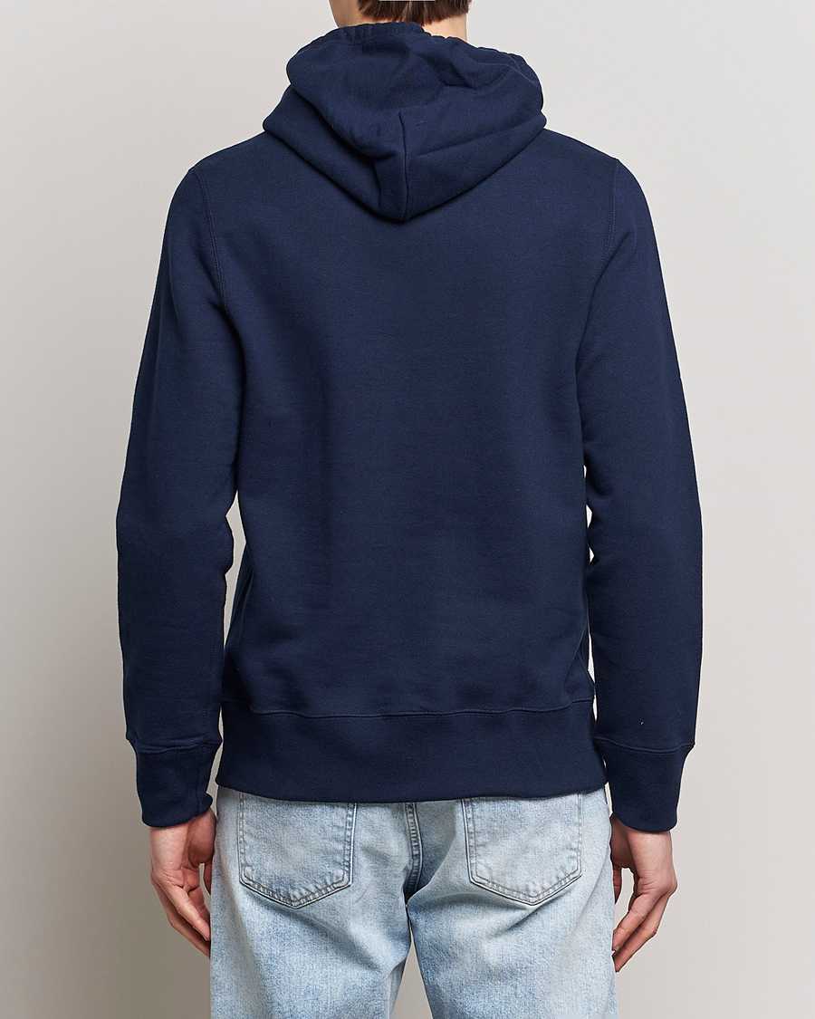Herren | Pullover | Merz b. Schwanen | Cotton Loopwheeled Hoodie Ink Blue