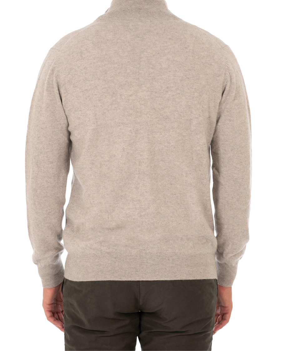 Herren | Pullover | Soft Goat | Cashmere Full-zip Light Taupe