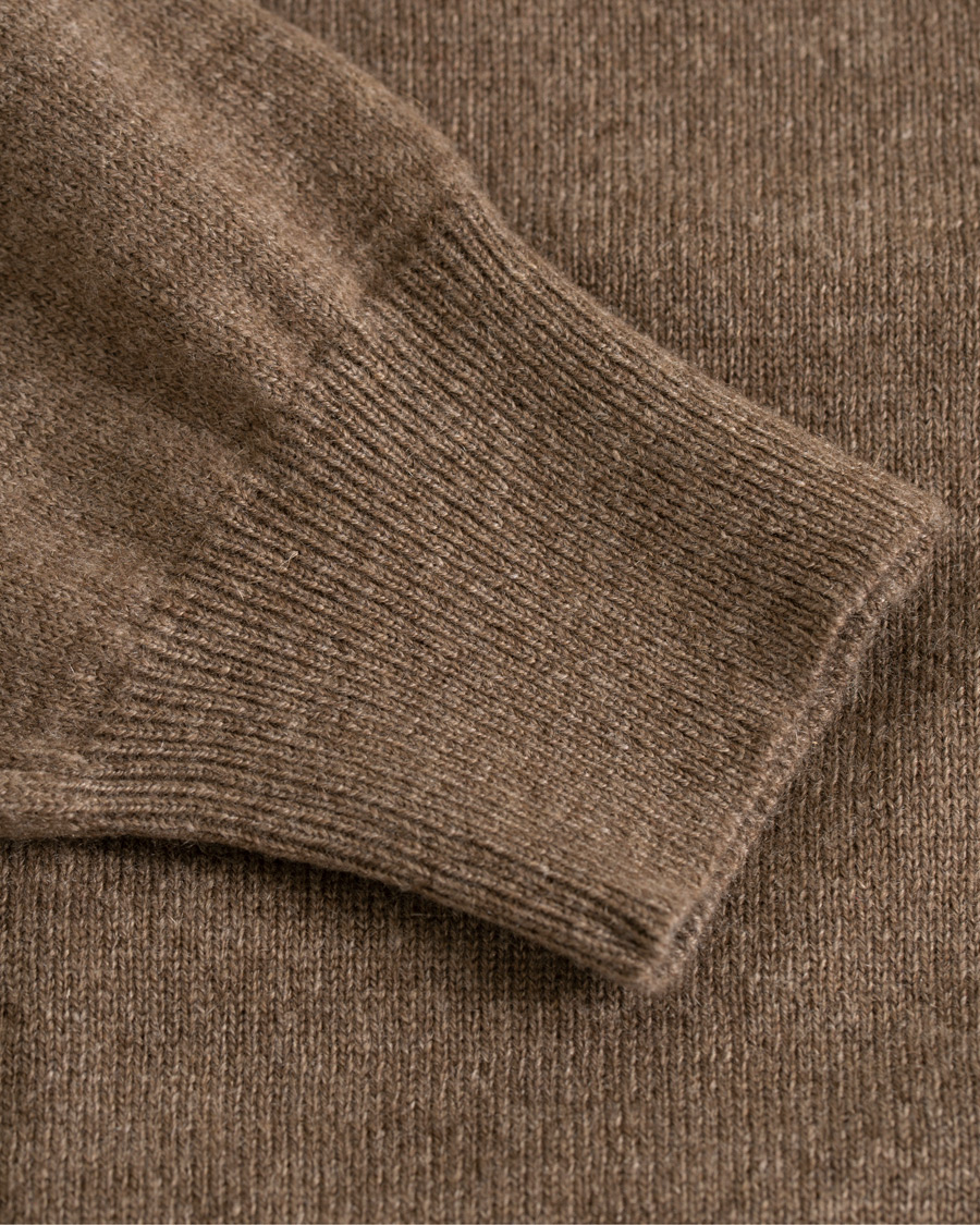 Herren | Pullover | Piacenza Cashmere | Cashmere Crew Neck Sweater Brown