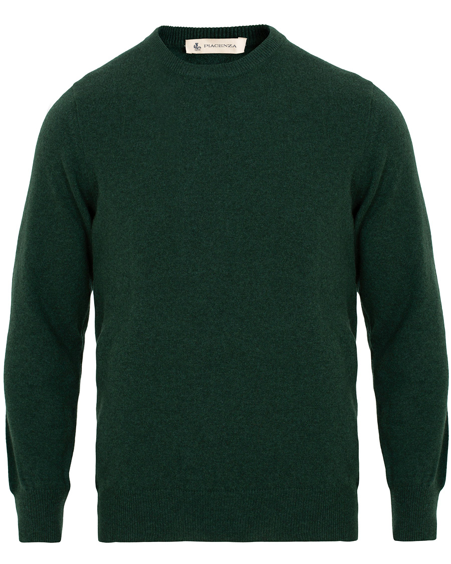 Herren | Pullover | Piacenza Cashmere | Cashmere Crew Neck Sweater Racing Green