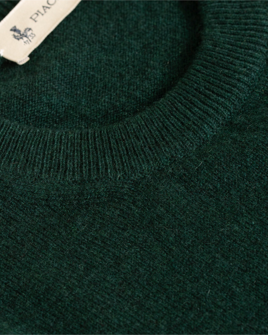 Herren | Pullover | Piacenza Cashmere | Cashmere Crew Neck Sweater Racing Green