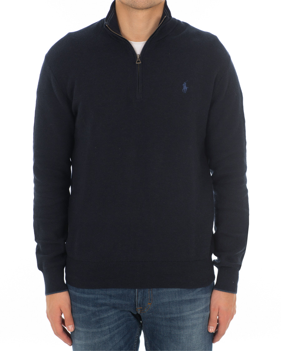 Herren | Pullover | Polo Ralph Lauren | Texture  Half Zip Navy Heather