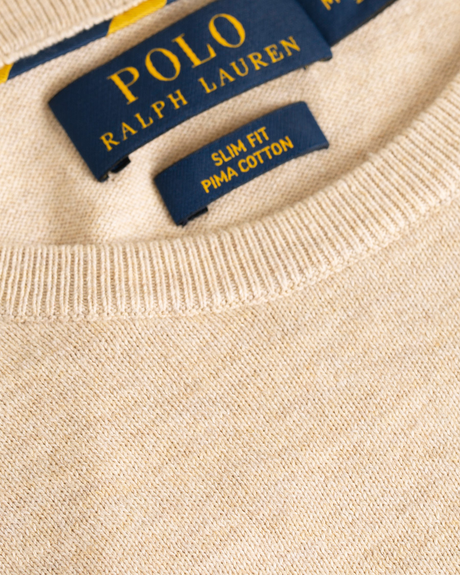 Herren | Pullover | Polo Ralph Lauren | Pima Cotton Crew Neck Pullover Sand Heather