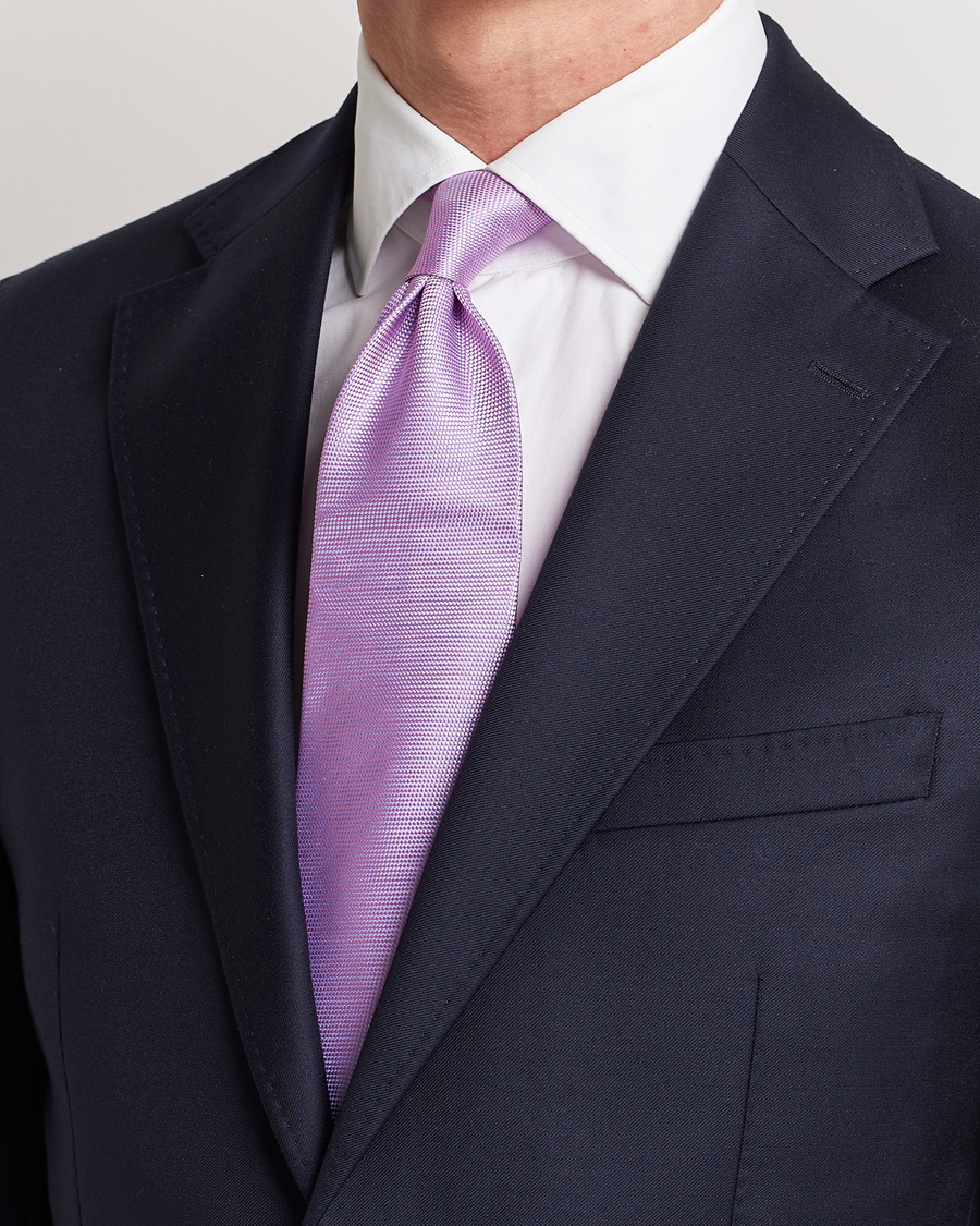 Herren | Krawatten | Eton | Silk Basket Weave Tie Pink