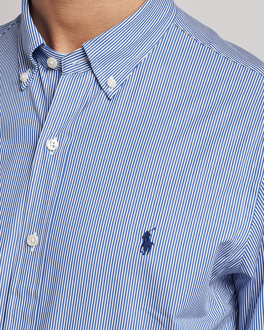 Herren | Hemden | Polo Ralph Lauren | Slim Fit Thin Stripe Poplin Shirt Blue/White