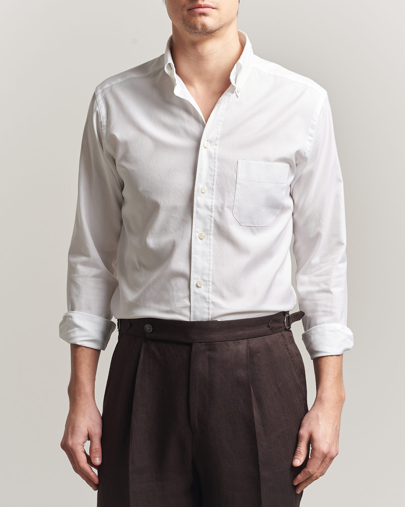 Herren | Hemden | Eton | Slim Fit Royal Oxford Button Down White