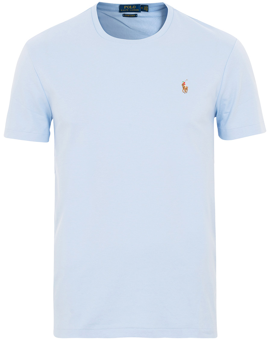 Herren | T-Shirts | Polo Ralph Lauren | Luxury Pima Cotton Crew Neck Tee Elite Blue
