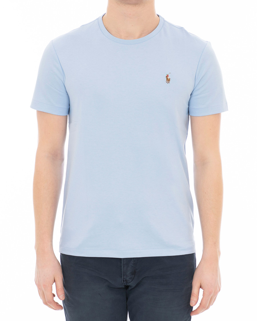 Herren | T-Shirts | Polo Ralph Lauren | Luxury Pima Cotton Crew Neck Tee Elite Blue