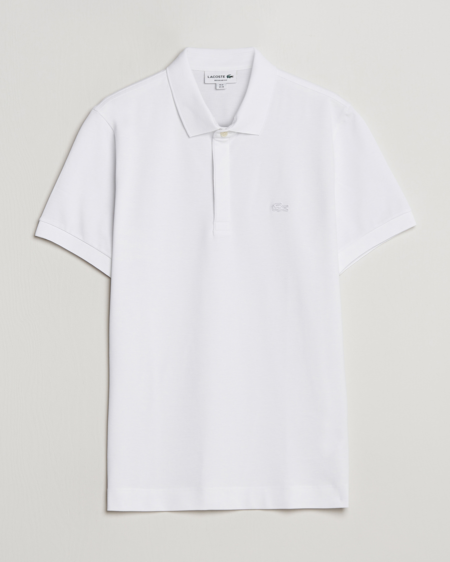Herren | Poloshirts | Lacoste | Regular Fit Tonal Crocodile Poloshirt White