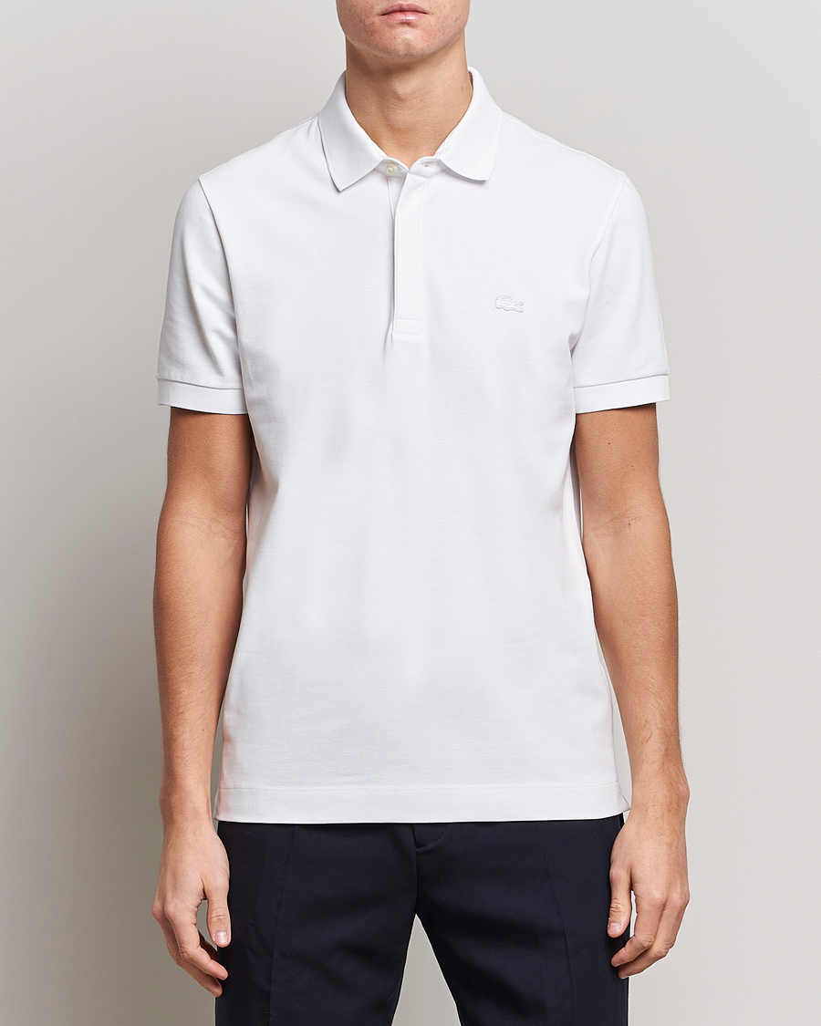 Herren | Poloshirts | Lacoste | Regular Fit Tonal Crocodile Poloshirt White
