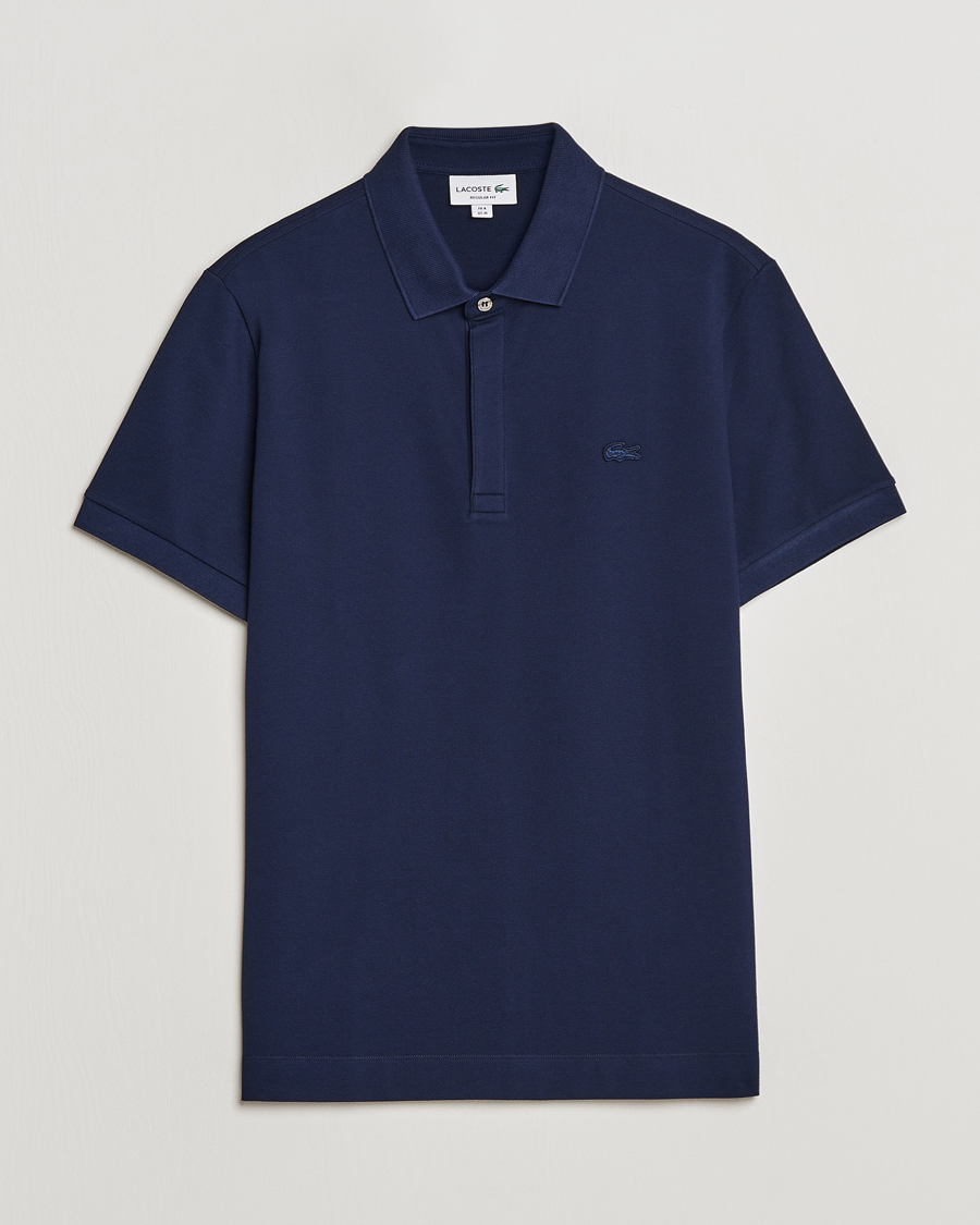 Herren | Poloshirts | Lacoste | Regular Fit Tonal Crocodile Poloshirt Navy Blue