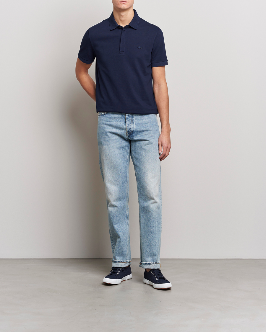 Herren | Poloshirts | Lacoste | Regular Fit Tonal Crocodile Poloshirt Navy Blue