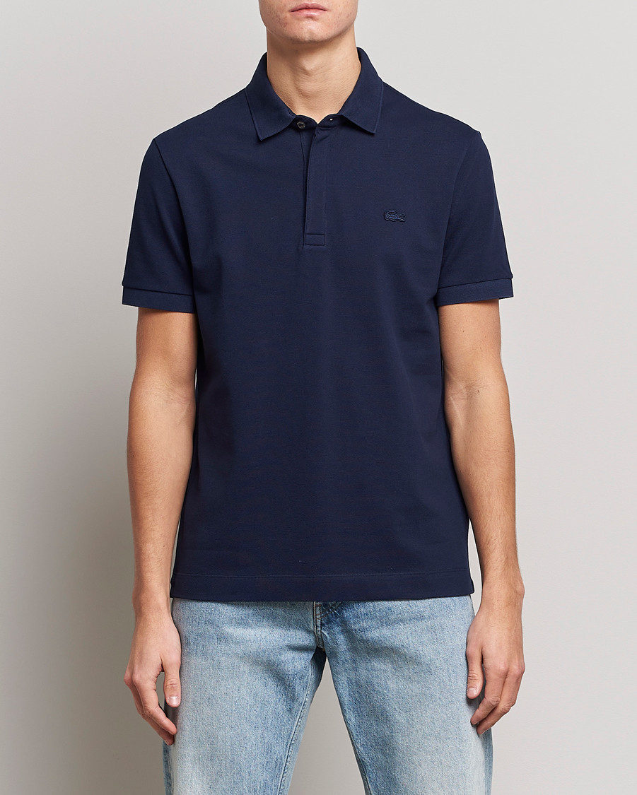 Herren | Poloshirts | Lacoste | Regular Fit Tonal Crocodile Poloshirt Navy Blue